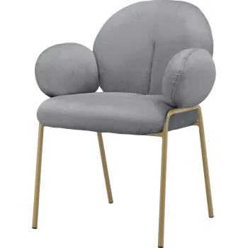 Scaune de dining gri 2 buc. din catifea Iwama - Storaa imagine