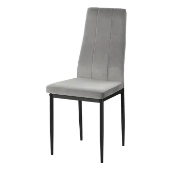 Scaune de dining gri 2 buc. din catifea Kelly - Storaa imagine