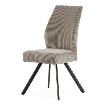 Scaune de dining gri-deschis 2 buc. din catifea reiata Anibal - Marckeric imagine