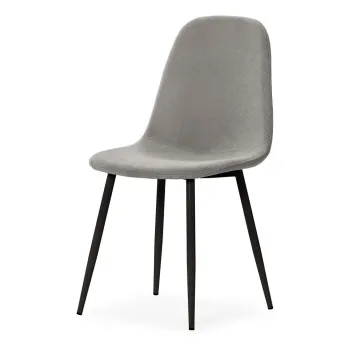 Scaune de dining gri-deschis 4 buc. tapitate Minka - Marckeric imagine