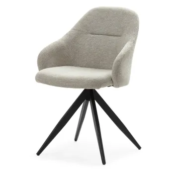 Scaune de dining gri-deschis rotative 2 buc. Tamara - Marckeric imagine