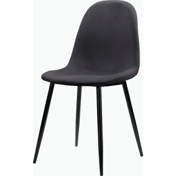 Scaune de dining gri-inchis 4 buc. din catifea Monza - Storaa imagine