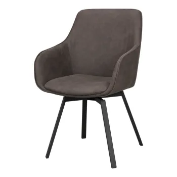 Scaune de dining gri rotative 2 buc. Alison - Rowico imagine