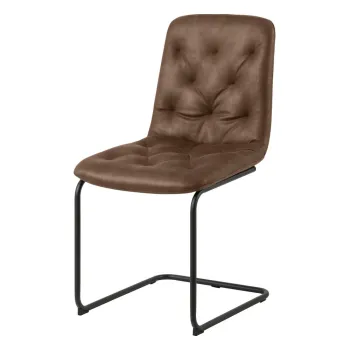 Scaune de dining maro 2 buc. din imitatie de piele Kira - Actona imagine