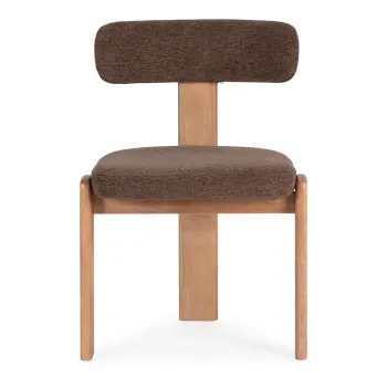 Scaune de dining maro 2 buc. tapitate Nadia - MOME imagine