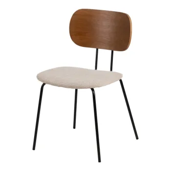 Scaune de dining maro/crem 4 buc. Cleo - Ixia imagine