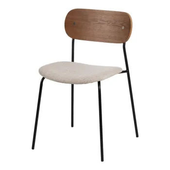 Scaune de dining maro/crem 4 buc. Moe - Ixia imagine