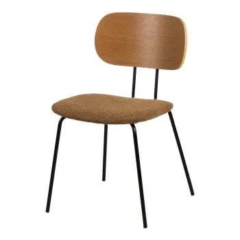 Scaune de dining maro/in culoare naturala 4 buc. Cleo - Ixia imagine