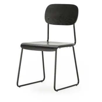 Scaune de dining negre 2 buc. Aira - Marckeric imagine