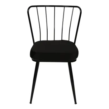 Scaune de dining negre 2 buc. din metal Yildiz - Kalune Design imagine