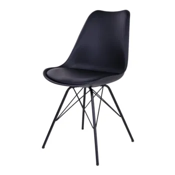 Scaune de dining negre 2 buc. Oslo - House Nordic imagine