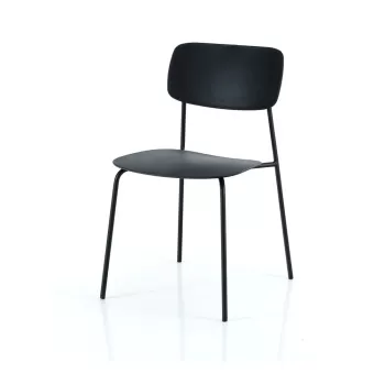 Scaune de dining negre 2 buc. Primary - Tomasucci imagine