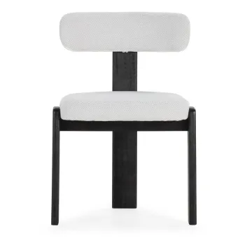 Scaune de dining negre/gri-deschis 2 buc. tapiE>ate Nadia aEURMOME imagine