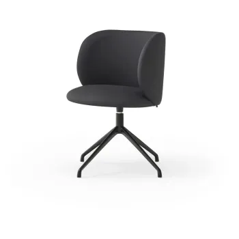 Scaune de dining negre rotative 2 buc. Mogi - Teulat imagine