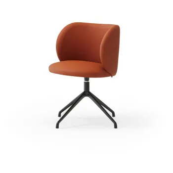 Scaune de dining portocalii rotative 2 buc. Mogi - Teulat imagine