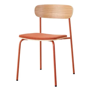 Scaune de dining rosii/in culoare naturala 2 buc. Adriana - Marckeric imagine