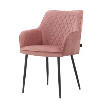Scaune de dining roz-deschis 2 buc. din catifea Elvira - Storaa imagine