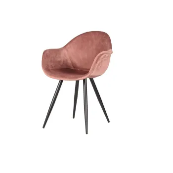Scaune de dining roz-deschis 2 buc. din catifea Forli - LABEL51 imagine