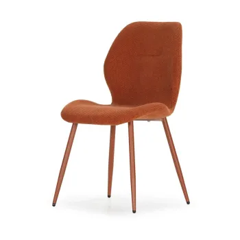 Scaune de dining teracota 4 buc. tapitate Ansu - Marckeric imagine