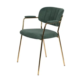 Scaune de dining verde-inchis 2 buc. Jolien - White Label imagine