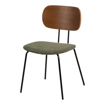 Scaune de dining verde/maro 4 buc. Cleo - Ixia imagine