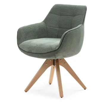 Scaune de dining verzi rotative 2 buc. Donatelo - Marckeric imagine