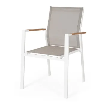 Scaune de gradina albe 4 buc. din metal Heta - Bizzotto imagine