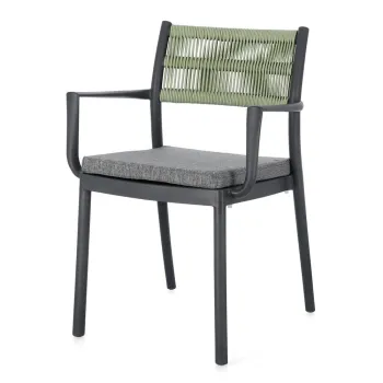 Scaune de gradina gri 4 buc. din plastic Alvin - Bizzotto imagine