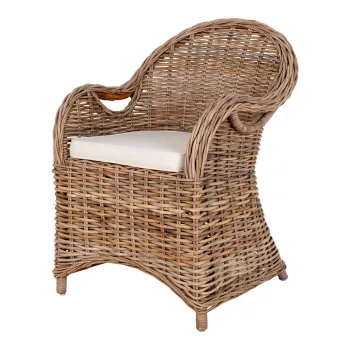 Scaune de gradina in culoare naturala 2 buc. din ratan Larisa - House Nordic imagine