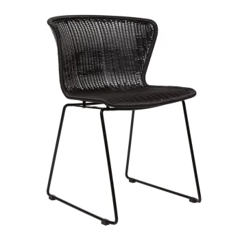 Scaune de grAfdinAnegre 2 buc. din ratan artificial Wings aEURWOOOD imagine