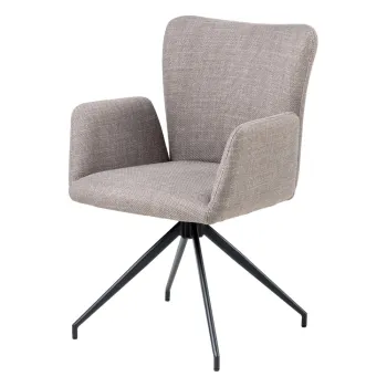 Scaune de sufragerie pivotante gri 2 buc. Laura - Actona imagine