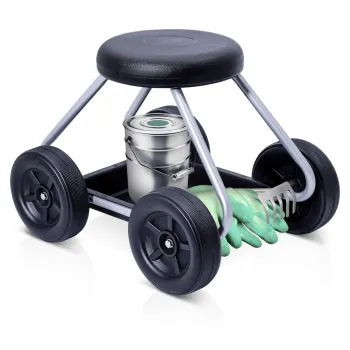 Scaunel de gradina negru/gri Secura - Maximex imagine