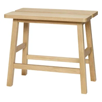 Scaunel din lemn de stejar Hubsch Ground imagine