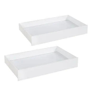 Sertare pentru sub pat de copii albe 2 buc. - Roba imagine