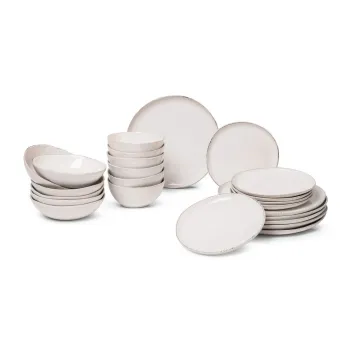 Serviciu de masa 24 buc. din gresie Snow Heart - Bonami Essentials imagine