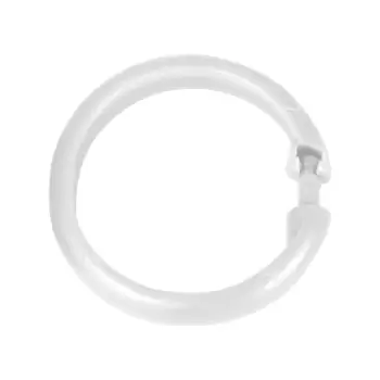 Set 12 inele din plastic pentru perdea dus Wenko, alb imagine