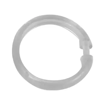 Set 12 inele transparente din plastic pentru perdea dus Wenko imagine