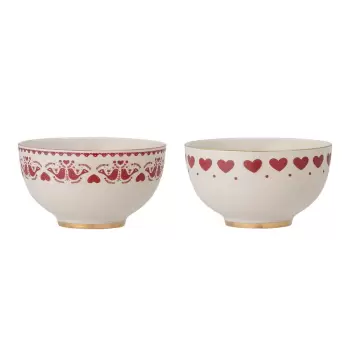 Set 2 boluri din gresie de Craciun Bloomingville Jolly Christmas imagine