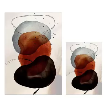 Set 2 covorase de baie Mila Home Art Post Modern, multicolor imagine