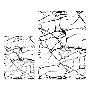 Set 2 covorase de baie Minimalist Home World, alb-negru imagine