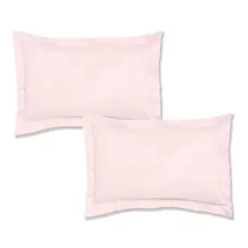 Set 2 fete de perna din bumbac Bianca Oxford Blush, 50 x 75 cm imagine