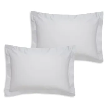 Set 2 fete de perna din bumbac satinat Bianca Oxford, 50 x 75 cm, gri imagine