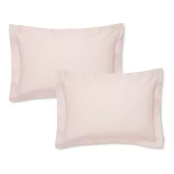 Set 2 fete de perna din bumbac satinat Bianca Oxford, 50 x 75 cm, roz imagine