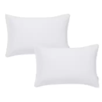 Set 2 fete de perna din bumbac satinat Bianca Standard, 50 x 75 cm, alb imagine