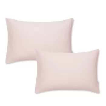 Set 2 fete de perna din bumbac satinat Bianca Standard, 50 x 75 cm, roz imagine