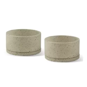 Set 2 ghivece Bonami Selection Terrazzo, alb imagine