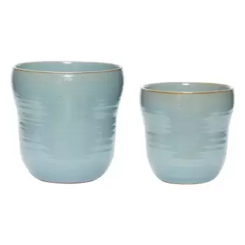 Set 2 ghivece din ceramica H?bsch Tina, albastru imagine