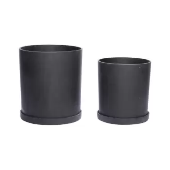 Set 2 ghivece H?bsch Hureno Picco, negru imagine