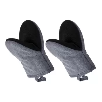 Set 2 manusi pentru bucatarie Tiseco Home Studio, gri inchis imagine