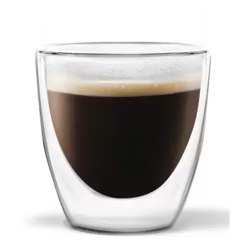 Set 2 pahare cu perete dublu Vialli Design Ronny Espresso, 80 ml imagine